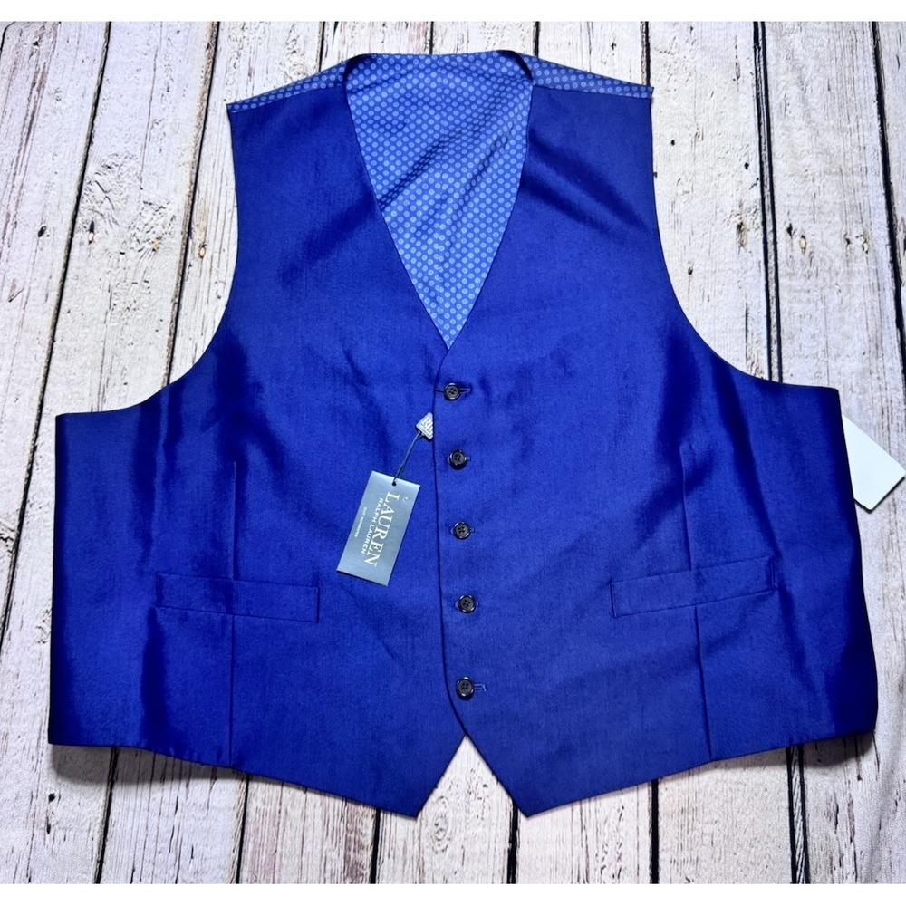Lauren Ralph Lauren Suit Vest Mens 3XL Blue‎ Hitchcock Classic NWT